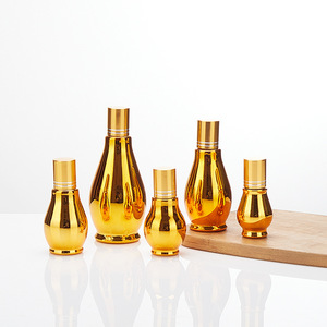Botella <span class=keywords><strong>de</strong></span> Vidrio <span class=keywords><strong>de</strong></span> Lujo con Recubrimiento Electrolítico Dorado <span class=keywords><strong>de</strong></span> 5ml 10ml 15ml 20ml 30ml 50ml 100ml para Cosméticos, Aceites Esenciales y Perfumes con Tapa - Product Image 3