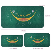 Couverture de Table de Poker, 1.8m, en caoutchouc, avec sac de rangement, pour jeu de Poker, impression personnalisée