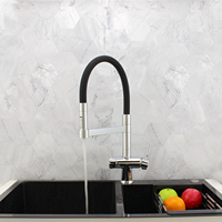 Robinet de cuisine extractible 4 voies, sans plomb, en acier inoxydable 304, flexible à 360 degrés