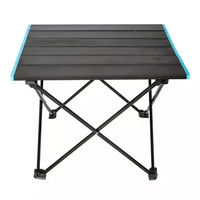 Table pliante élégante en aluminium pour l'extérieur, bureau de camping facile à monter pour le camping en famille et les fêtes