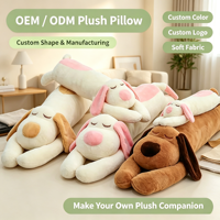 Peluche personnalisable avec un adorable design de chien, garnie de coton PP doux, idéale comme cadeau pour enfant ou oreiller de sommeil.