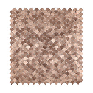 Mosaico Metálico de Aluminio en Forma de Concha Mini Color Cooper para Decoración de Fondo de TV - Product Image 1