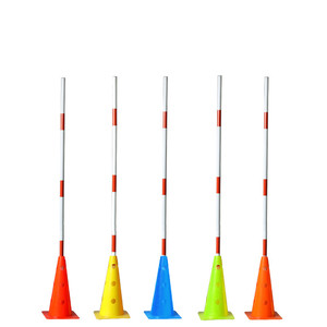 Cône d'entraînement <span class=keywords><strong>de</strong></span> football et <span class=keywords><strong>de</strong></span> basketball 32 cm avec trou, règle <span class=keywords><strong>de</strong></span> réglage <span class=keywords><strong>de</strong></span> hauteur, poteau <span class=keywords><strong>de</strong></span> marquage - Product Image 5