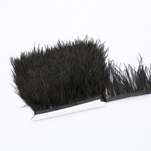 Bordure en plumes d'autruche noires blanchies à motifs - Accessoires vestimentaires et ceinture décorative <span class=keywords><strong>pour</strong></span> oreiller - Product Image 6