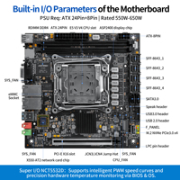 Carte mère NAS CWWK C612 LGA2011-v3, double 10GbE RJ45, 2x NVMe M.2, 4x emplacements SFF-8643, compatible avec Xeon E5 V3 V4. Carte mère Mini ITX