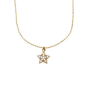 Collar de Moda para Mujer con Colgante de Estrella de Micro Diamantes y Cadena de Clavícula con Diamantes de Imitación, Joyería de Moda de Acero Titanio - Product Image 4