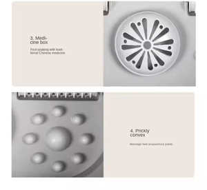 Mesin pedikur Spa pedikur elektrik, mesin pijat kaki Shiatsu panas dapat dilipat portabel - Product Image 2