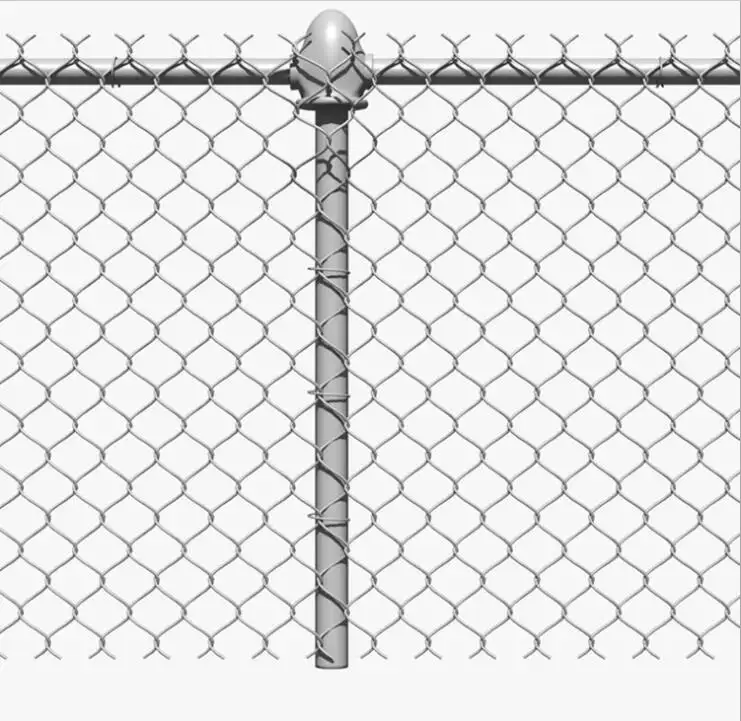 60*60mm Maglia Zincato PVC rivestito chain link fence/parco giochi gancio fiore netto