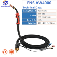 Antorcha de Soldadura MIG Tipo Fronius AW4000 F++, 400A, Refrigerada por Agua, Repuesto