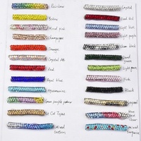 Cordon en verre cristal entièrement orné de diamants, tube rond, pour ceinture de vêtement, cordon de pantalon, cordon de chapeau, nœud papillon DIY, cordon de suspension pour téléphone portable, accessoire