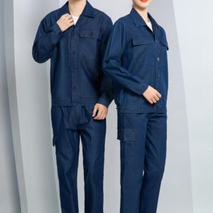 Verano manga corta 20% algodón Denim Jeans manga corta uniforme de seguridad profesional traje DE TRABAJO ROPA DE TRABAJO hombres - Product Image 3