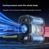 Nouveau ventilateur portable transfrontalier à fixation sur la taille, alimenté par USB, double usage (ventilateur et chargeur), mini, puissant flux d'air, veilleuse, à suspendre au cou