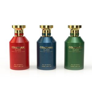 Bottiglia di Profumo Cilindrica con Tappo Dorato 100ml |   <span class=keywords><strong>COLORMAX</strong></span> Set di 3 Vetri Opachi Colorati |   Confezione Regalo - Product Image 1