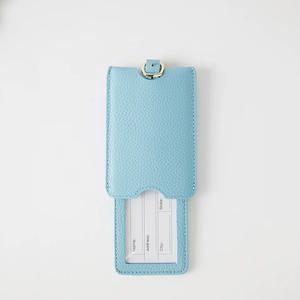 Étiquettes à bagages en cuir véritable en vrac, étiquettes de valise, étiquettes de sac de voyage, logo personnalisé, carte <span class=keywords><strong>d</strong></span>'embarquement, accessoires de voyage de luxe, cadeau - Product Image 2