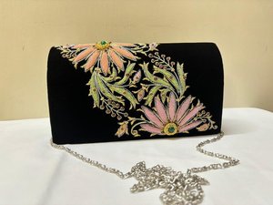 Women's Premium Quality Hand <b>Stitched</b> <b>Party</b> Clutch Purses and Handbags Unique Mesh <b>Bags</b> 2024 Fashion - Product Image 2