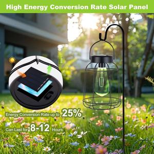 Lámparas Solares para Exteriores con Bombillas LED, Luces Colgantes para Exteriores, Lámparas Solares Impermeables para Mesa, Patio, Porche, Jardín - Product Image 4