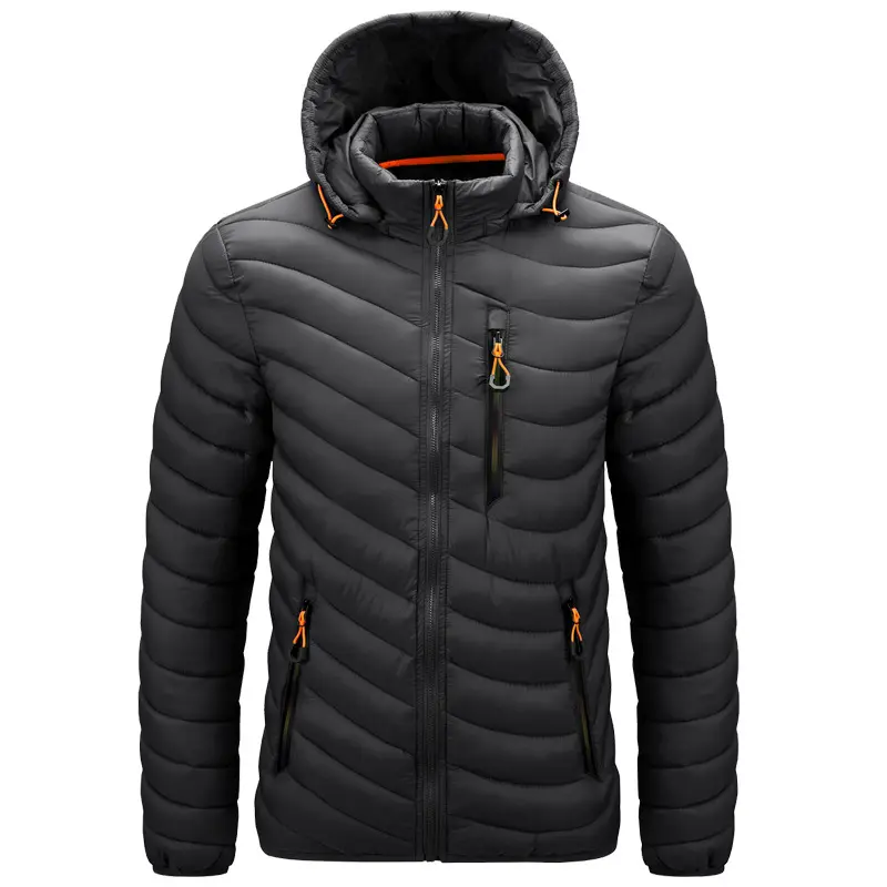 Light cotton-padded clothes winter men cotton-padded jacket leisure European and American men's coat with hats