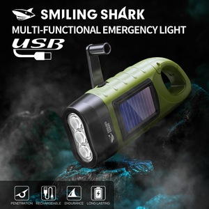 Smiling Shark Solar Emergency <b>Light</b> LED Outdoor Camping Lamp <b>Waterproof</b> Portable With Handle - Product Image 2