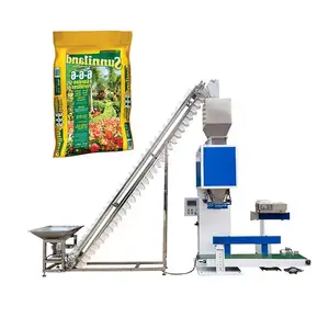 Máquina embolsadora de fertilizantes Multi 15kg 25Kg 50kg máquina de coser máquina de embolsado de doble cubo con pesaje de semillas