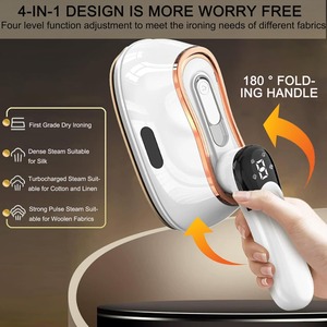Défroisseur Vapeur Portable à Main avec Plaque en Céramique, Matériau ABS, Puissance 1200W, Réservoir d'Eau 180 ml, 3 Réglages de Vapeur pour la Maison et les Voyages - Product Image 3