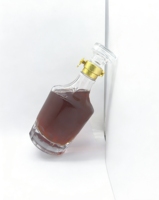 Vente en gros de bouteilles de liqueur rondes en verre de qualité supérieure de 500 ml, 700 ml et 750 ml pour le whisky, le brandy, le rhum, la vodka, les spiritueux, pour la maison, le bar et les restaurants