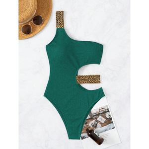 Maillot de bain de haute qualité pour femme, à une seule manche, sexy, avec découpes, idéal pour les vacances à la source thermale, maillot de bain de course - Product Image 5