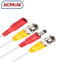Cable de cámara cctv siamese coaxial rg58/rg59/rg6 con cable de puente coaxial dc para sistema de cámara HIKVISION
