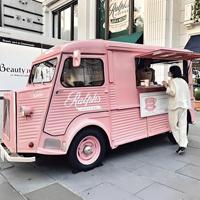 Chariot de crêperie électrique Citroën durable avec roues à glissement fluide, charmant stand mobile pour le petit-déjeuner, idéal pour les places publiques historiques