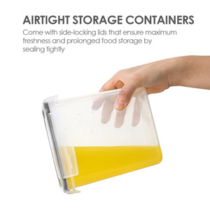 Organisation du garde-manger de la cuisine, contenants en plastique sans BPA pour farine, sucre, aliments secs, grands contenants de stockage alimentaire hermétiques avec couvercles - Product Image 4