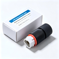 Connecteur d'extension de câble LAN PoE extérieur étanche IP68 RJ45 femelle-femelle avec verrouillage par filetage anti-poussière
