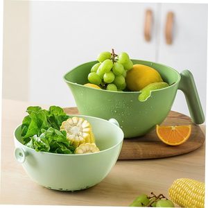 Passoire à légumes et fruits en forme d'oiseau, double couche, en plastique PET écologique, avec panier de drainage pour la cuisine - Product Image 1