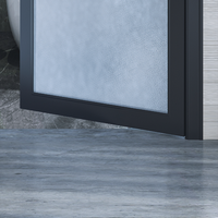 Porte plate en verre et aluminium haute sécurité pour intérieur, porte blindée à ouverture latérale pour banque, bâtiment gouvernemental, salle de bain