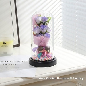 San valentino migliore amica fidanzata compleanno notte Bouquet luce sapone fiore pratico vetro cupola regalo <span class=keywords><strong>di</strong></span> laurea nuovo anno - Product Image 5