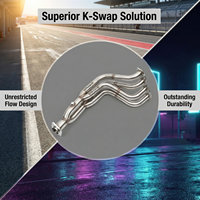 Collecteur d'échappement racing en acier inoxydable HD-06H pour Honda Civic 99-00 SI B16 A9 (Style B 4-1)