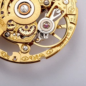 Mouvements de montres squelette personnalisés plaqués or, mouvements automatiques mécaniques ETA 2836-2, fabricants de mouvements de montres. - Product Image 2