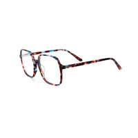 Joysee LT3040 vente en gros de lunettes basses quantité minimale de commande unisexe, montures optiques carrées en acétate à monture complète, lunettes de tortue fines et colorées