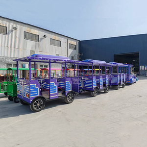 รถไฟท่องเที่ยวเชิงพาณิชย์ รถไฟไร้รางสำหรับสถานที่ท่องเที่ยว รถไฟไฟฟ้าเชิงพาณิชย์ ผู้ผลิตเครื่องเล่นสวนสนุก - Product Image 2
