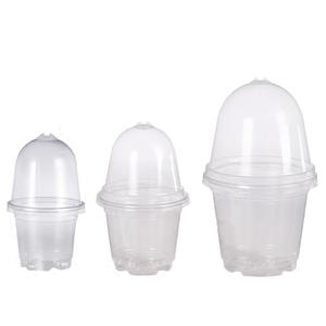 Pots de pépinière transparents en PET de 3,5, 4, 5 et 6 pouces, pots à graines de jardin, pots de pépinière avec dômes d'humidification - Product Image 5