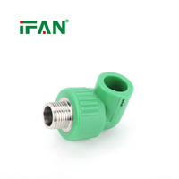 IFAN Raccords PPR coudés mâles en acier inoxydable 20-110mm 90 degrés filetés pour plomberie eau chaude et froide
