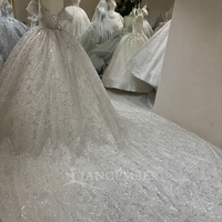 Jancember DW0116 Robes à paillettes scintillantes en cristal à manches courtes pour femmes