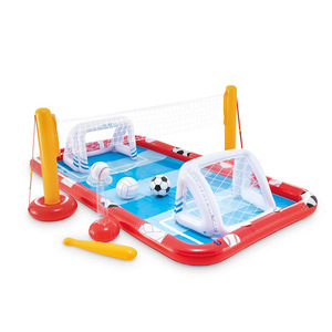 Popular parque infantil inflable de PVC para exteriores con pelota de fútbol, barra de piscina flotante de voleibol para niños, piscina a granel - Product Image 1