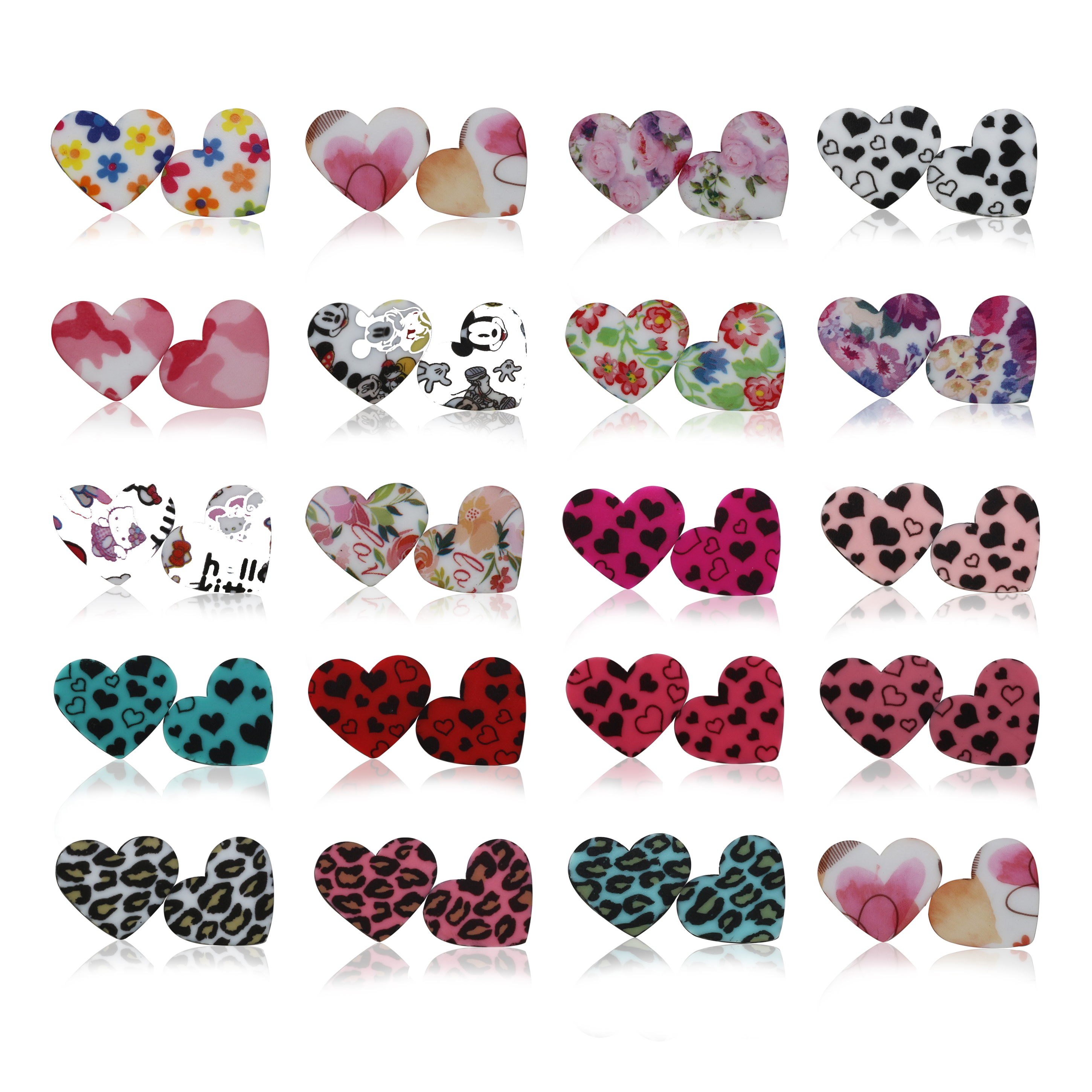 New Arrival Baby Teething Love Shape Loose Focal Beads For Pens Making DIY Heart Print Valentines Day Silicone Beads