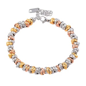 Aretas 2023 Pulsera de cuentas de cadena gruesa Joyería única para hombres y mujeres Chapado en oro Acero inoxidable de 18 quilates con perla de diamante Principal - Product Image 5