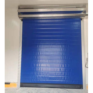 Industrie haute vitesse <span class=keywords><strong>PVC</strong></span> fermeture éclair enroulable porte <span class=keywords><strong>avec</strong></span> fenêtre auto-réparateur porte rapide pour entrepôt et chambre froide - Product Image 3