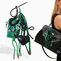 Оптовый поставщик брелоков-подвесок JS Fashion Bag: Яркие брелоки Y2K с кисточками из веревки для сумок и рюкзаков, аксессуары на заказ
