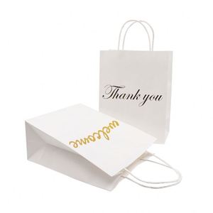 Bolsas de Regalo de Papel Kraft con Asa y Detalles en Dorado para Bodas, Fiestas, Baby Show y Comercios - Product Image 2