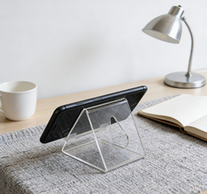 Soporte Acrílico para Teléfono Móvil, Transparente, Multiángulo Ajustable, Antideslizante, para Oficina y <span class=keywords><strong>Hogar</strong></span> - Product Image 1