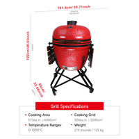 SEB KAMADO 26 Zoll Barbecue Kamado Komodo Holzkohlegrill Keramikgrill für Außenküche