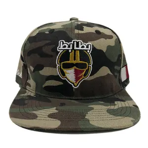 Casquette de baseball OEM premium hip hop acrylique unisexe à facture plate camouflage snapback pour les femmes broderie personnalisée design casquettes de baseball pour hommes