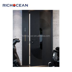 <span class=keywords><strong>Porte</strong></span> d'entrée extérieure en aluminium de sécurité pivotante de style américain moderne Richocean avec serrure intelligente - Product Image 4